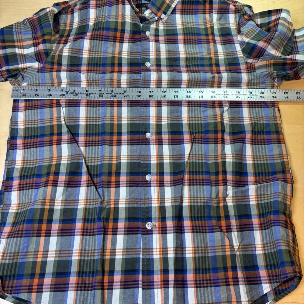 Banana Republic Men's M Multicolor Plaid Shirt Dark Academia Cotton